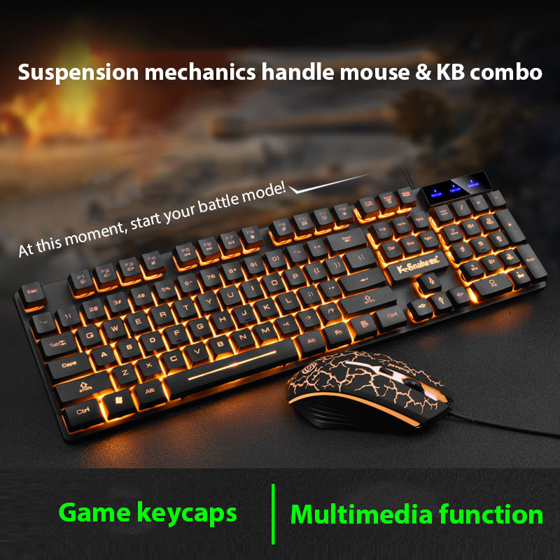 Gaming Keyboard And Mouse Combo - Zestaw klawiatury i myszy KM320 Wodoodporna,
