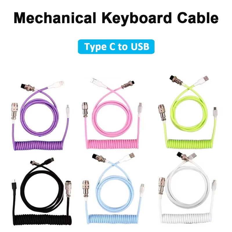 Coiled Usb Cable - Kabel spiralny do klawiatury mechanicznej, kabel