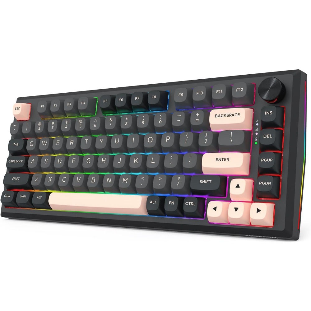 Gaming Keyboard No Noise - Bezprzewodowa 81-klawiszowa mechaniczna klawiatura gamingowa z