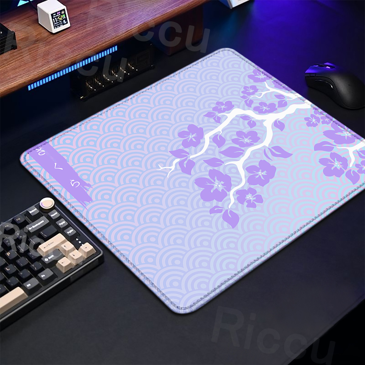 Gaming Keyboard Brand - Fioletowa podkładka pod mysz Sakura do