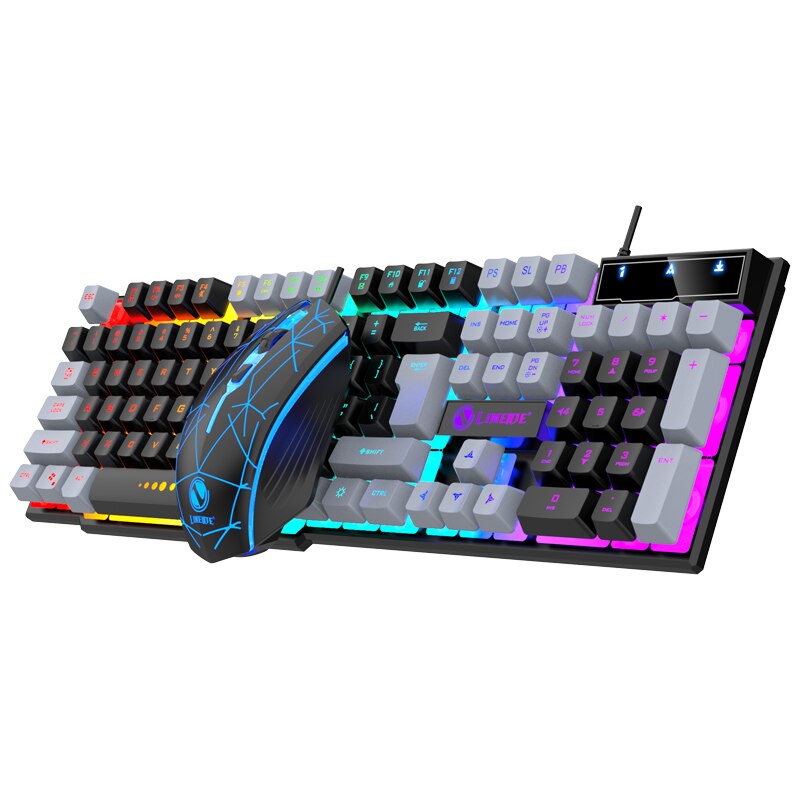 Gaming Keyboard Extension - Przewodowa klawiatura i mysz zestaw świecąca