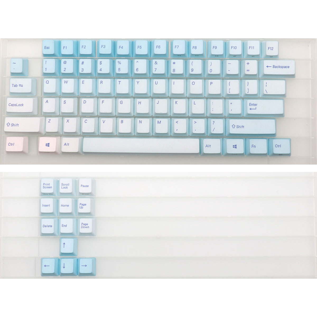 Gaming Keyboard Blue Switches - 87 Klawiszy Frost Blue Keycaps Profil