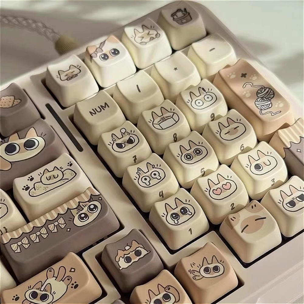 Gaming Keyboard Tkl - Klawisz Cute Cat, profil MAO, materiał