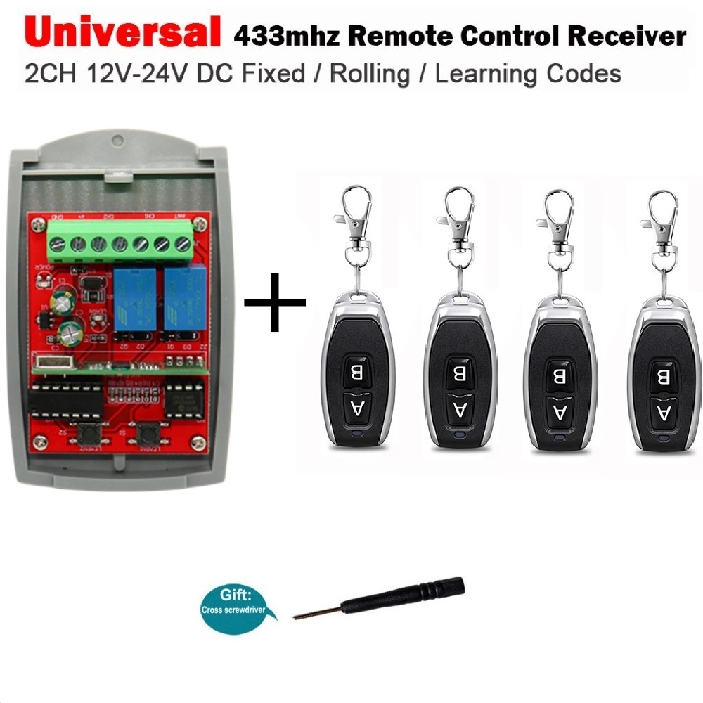 Switch Opener Tool - Uniwersalny 2-kanałowy odbiornik drzwi garażowych 12V-24V