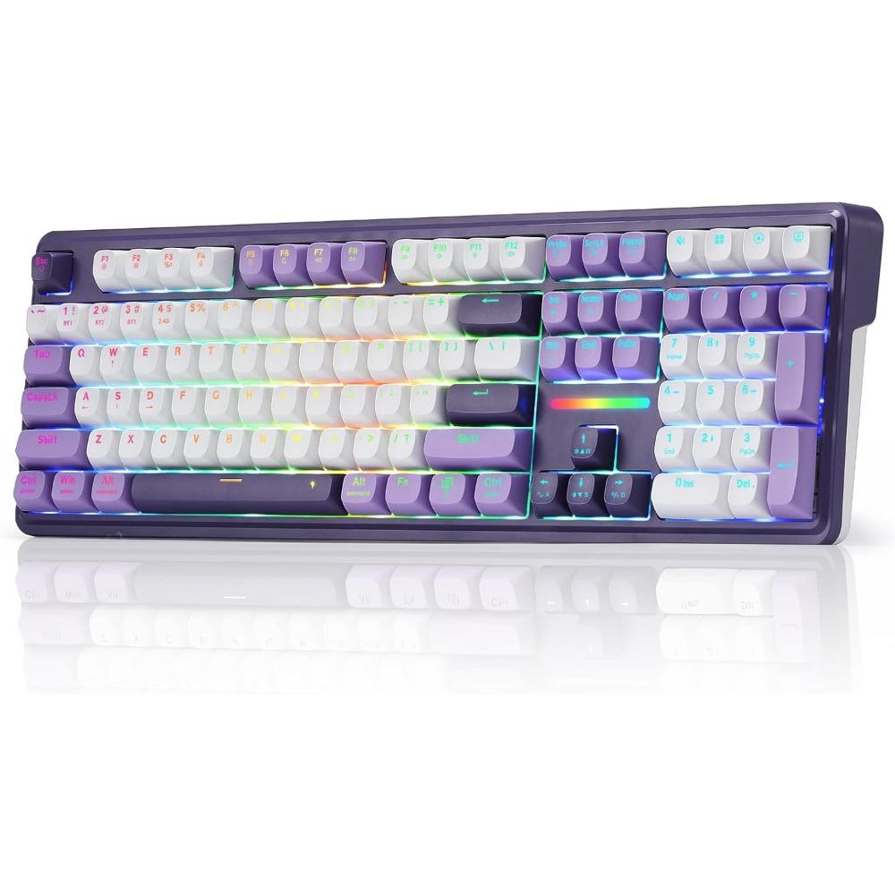 Gaming Keyboard No Noise - Bezprzewodowa mechaniczna klawiatura gamingowa RGB z