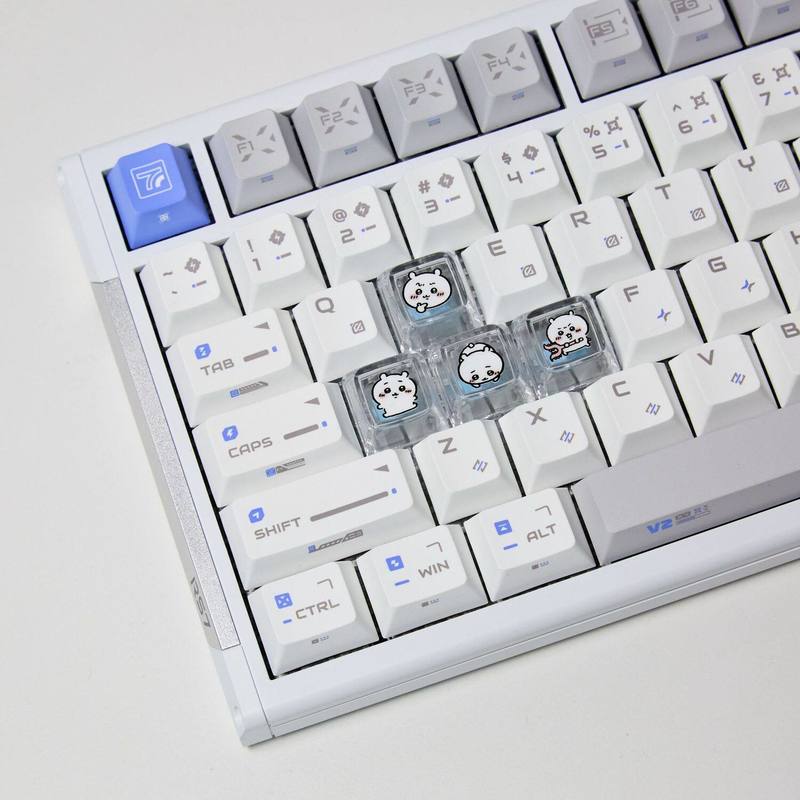 Gaming Keyboard Backlit - Chiikawa 4 szt. Ręcznie Robione Przezroczyste
