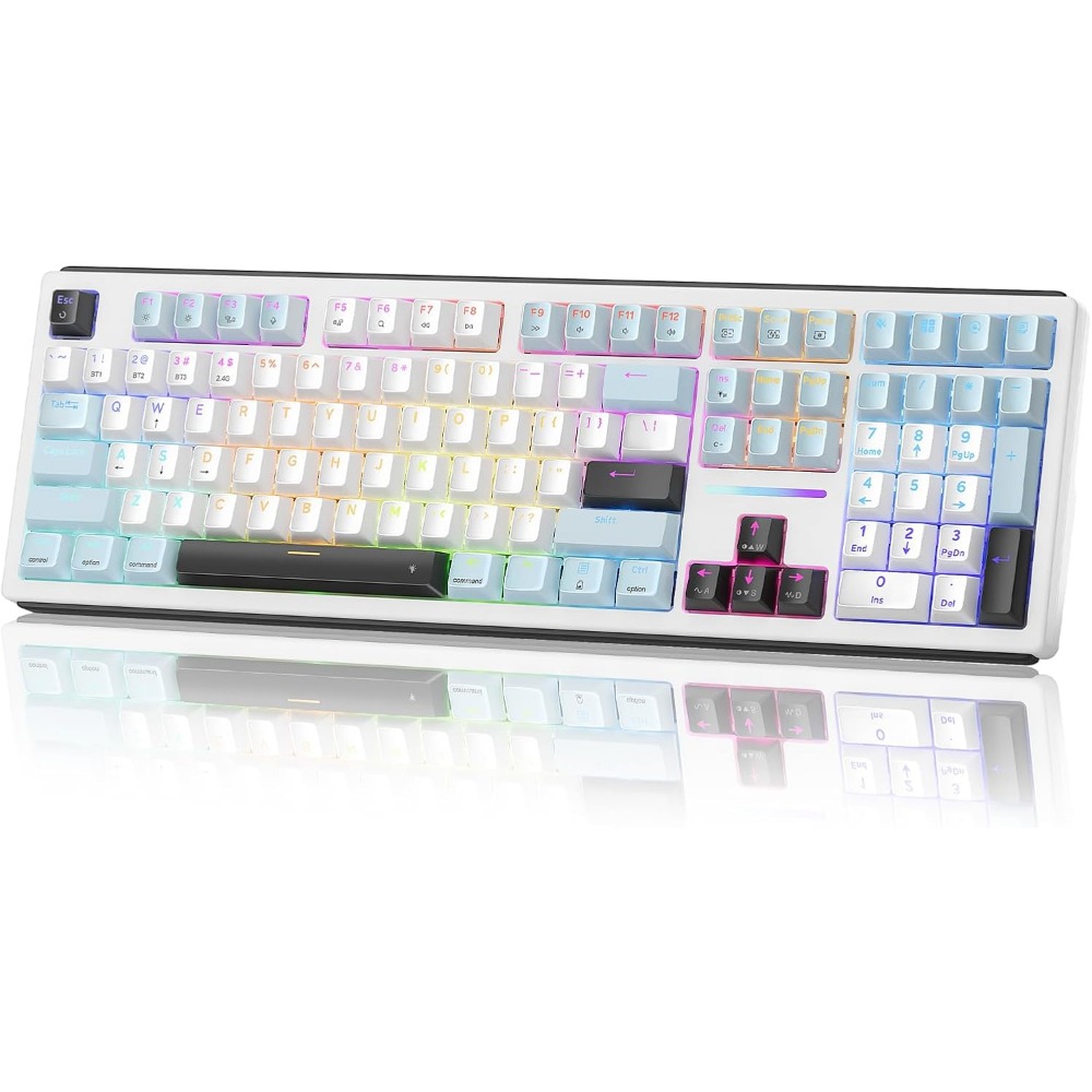 Gaming Keyboard No Noise - 108-klawiszowa mechaniczna klawiatura gamingowa: Dodatkowe klawisze