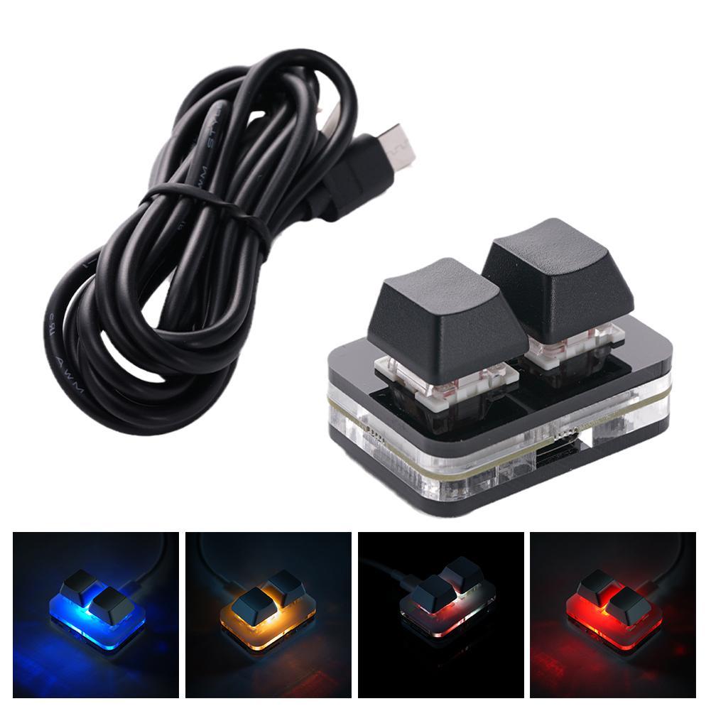 Gaming Keyboard Mini Mechanical - Niestandardowa klawiatura mechaniczna MacroUSB 2 klawisze