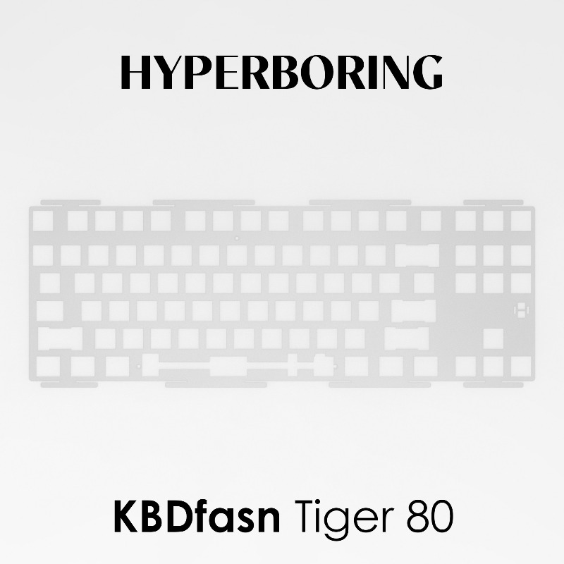 Gaming Keyboard Ergonomic - HYPERBORING Tiger80 Płytka pozycjonująca klawiaturę, personalizacja,