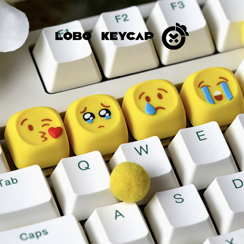 Gorące Emoji Keycapy Kawaii Pe – Gaming Keyboard Emoji recenzja i cena