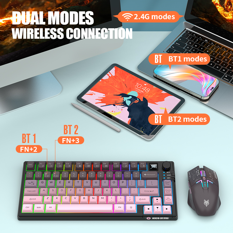 Bezprzewodowy zestaw klawiatur – Gaming Keyboard Ergonomic recenzja i cena