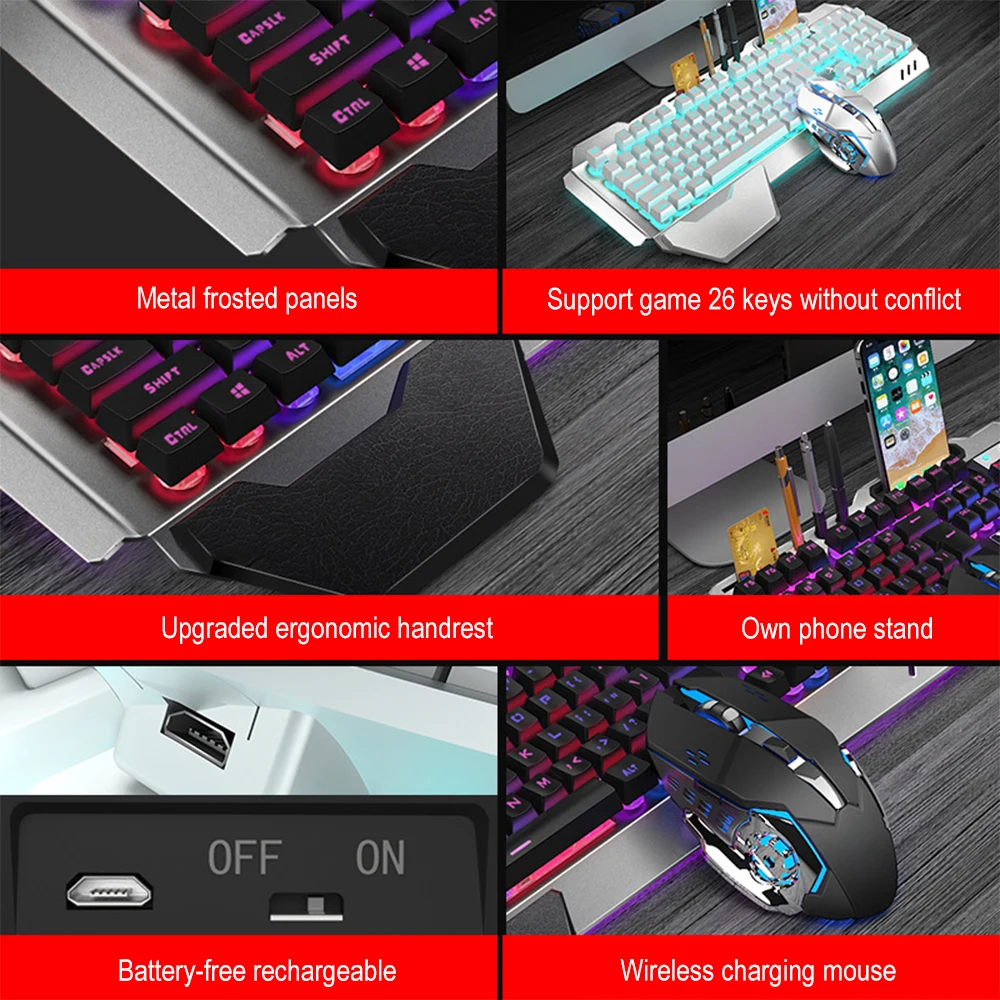 K680 akumulator 2.4G bezprzewo – Gaming Keyboard And Mouse Combo recenzja i cena