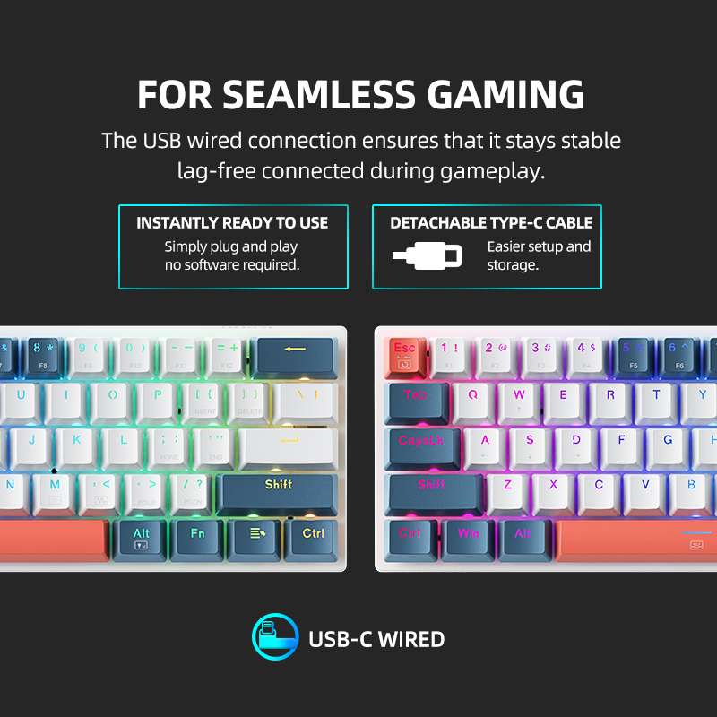 K500-B61 Machenike Mini Mechan – Gaming Keyboard Blue Switches recenzja i cena