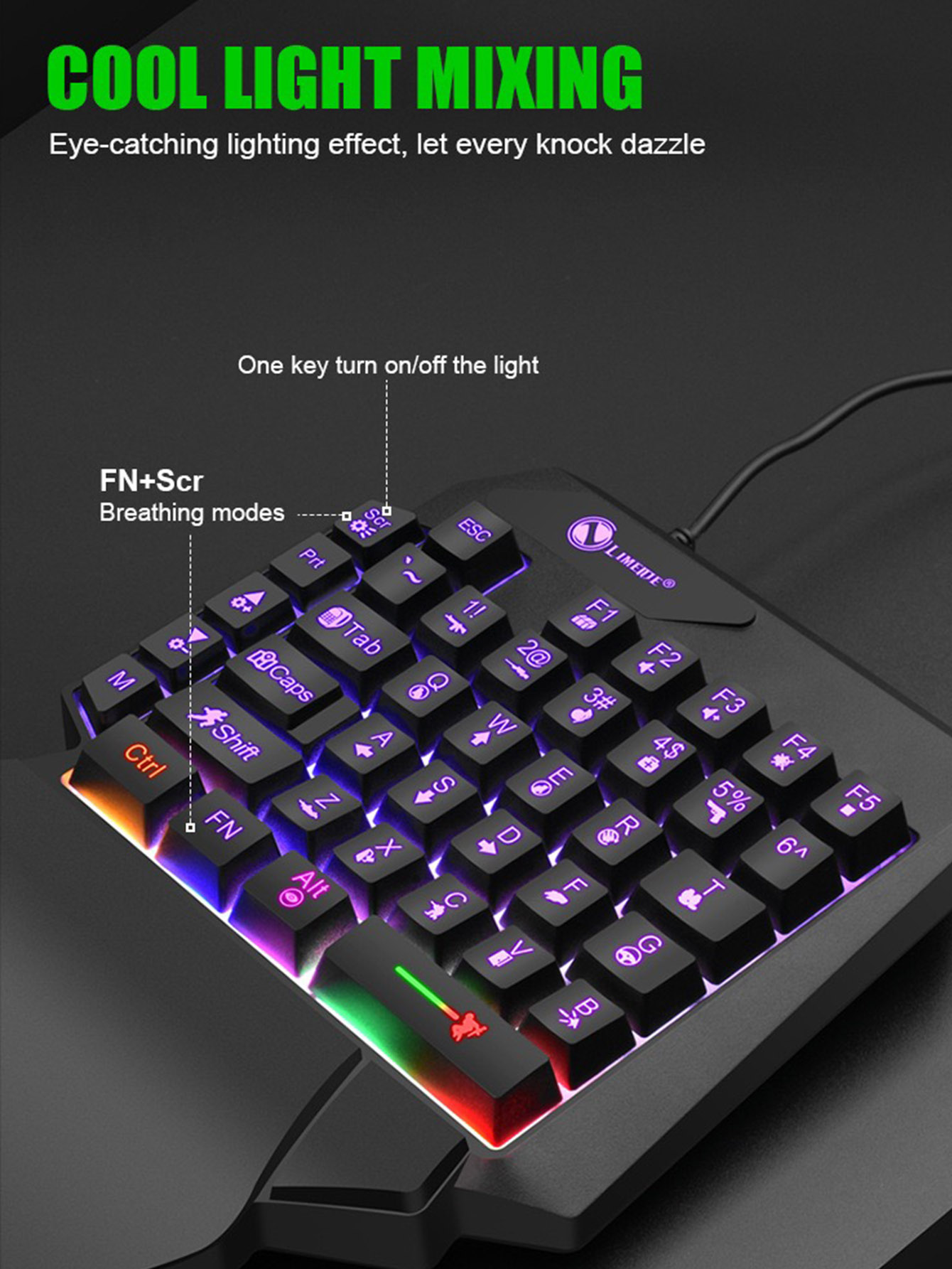 Mechaniczna, jednoręczna, prze – Gaming Keyboard Half recenzja i cena