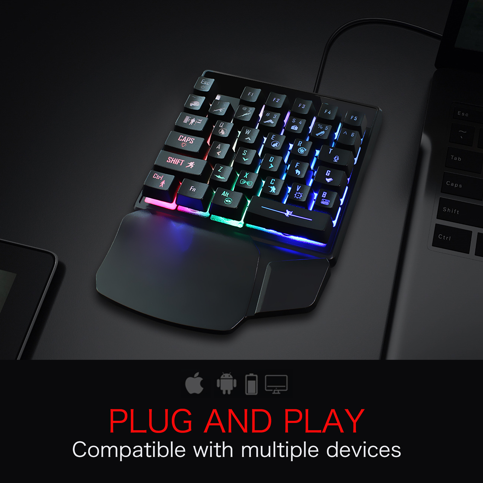 Klawiatura do gier obsługiwana – Gaming Keyboard Half recenzja i cena