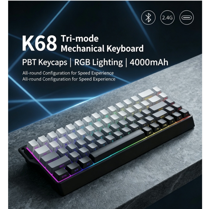 Klawiatura mechaniczna bezprze – Gaming Keyboard Blue Switches recenzja i cena