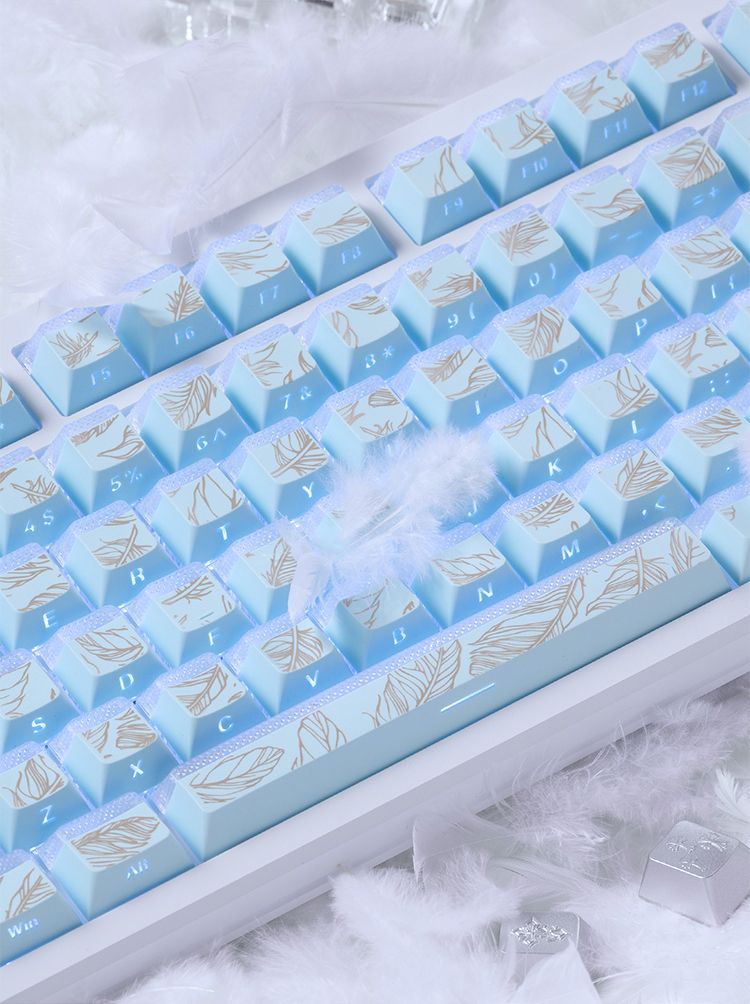 Klawisze z wzorem piór, profil – Gaming Keyboard Tkl recenzja i cena