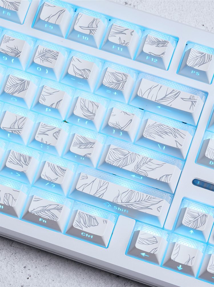 Klawisze z wzorem piór, profil – Gaming Keyboard Tkl recenzja i cena