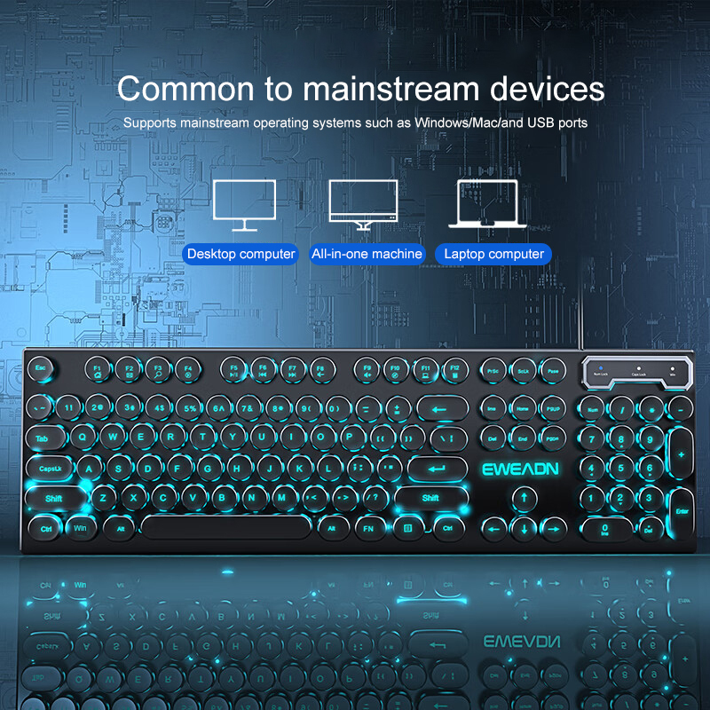 Klawiatura do gier EWEADN typu – Gaming Keyboard Blue Switches recenzja i cena