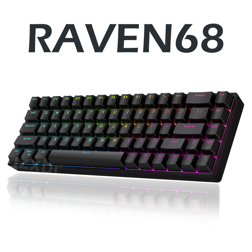 Raven68 Przewodowa klawiatura  – Gaming Keyboard Half recenzja i cena