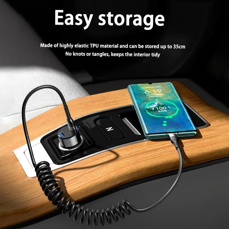 Kabel USB-C do USB-C 5A z szyb – Coiled Usb Cable recenzja i cena