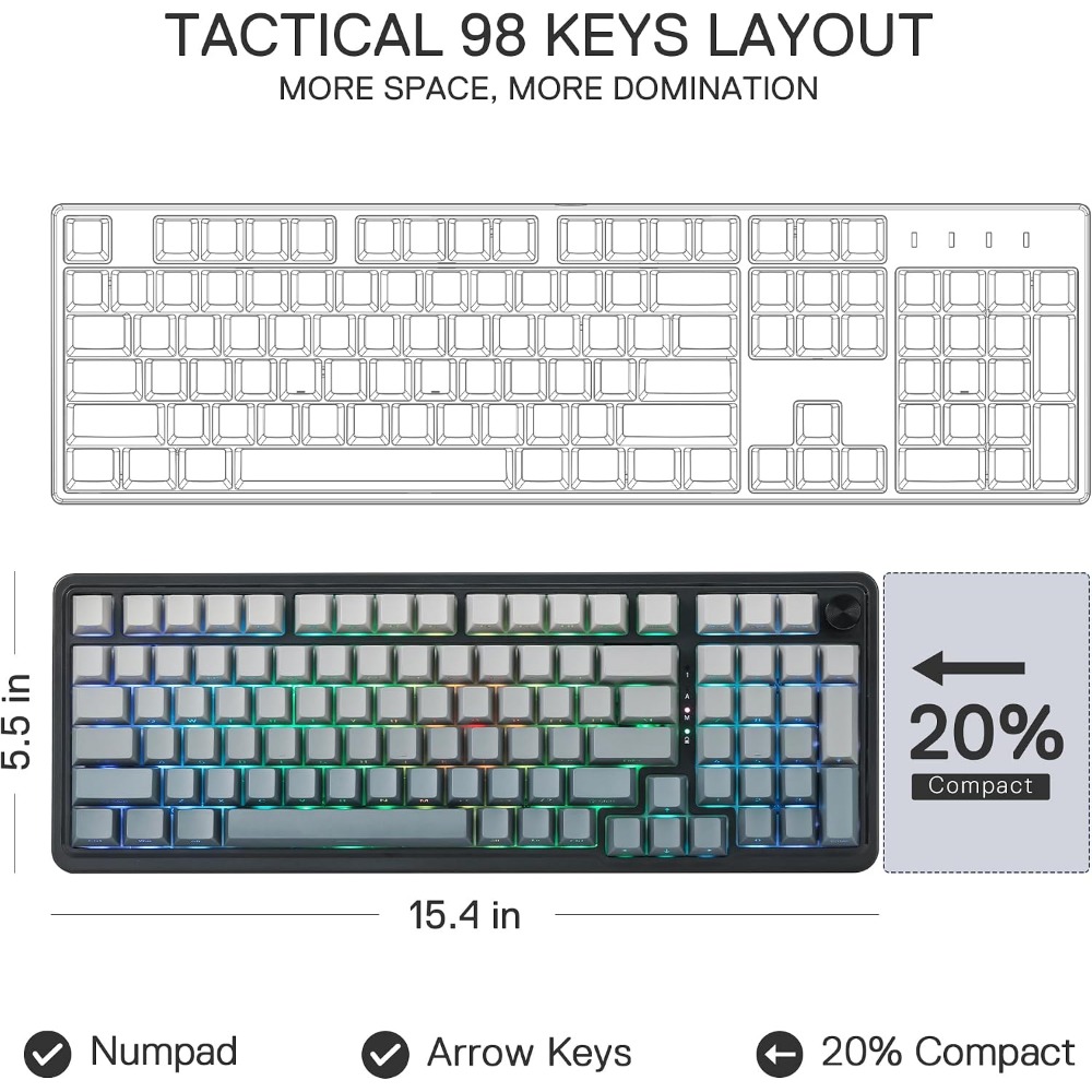 Bezprzewodowa mechaniczna klaw – Gaming Keyboard No Noise recenzja i cena