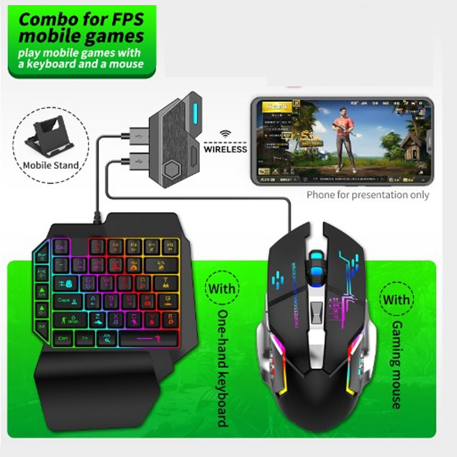 Zestaw konwertera klawiatura-m – Gaming Keyboard Mouse Set recenzja i cena