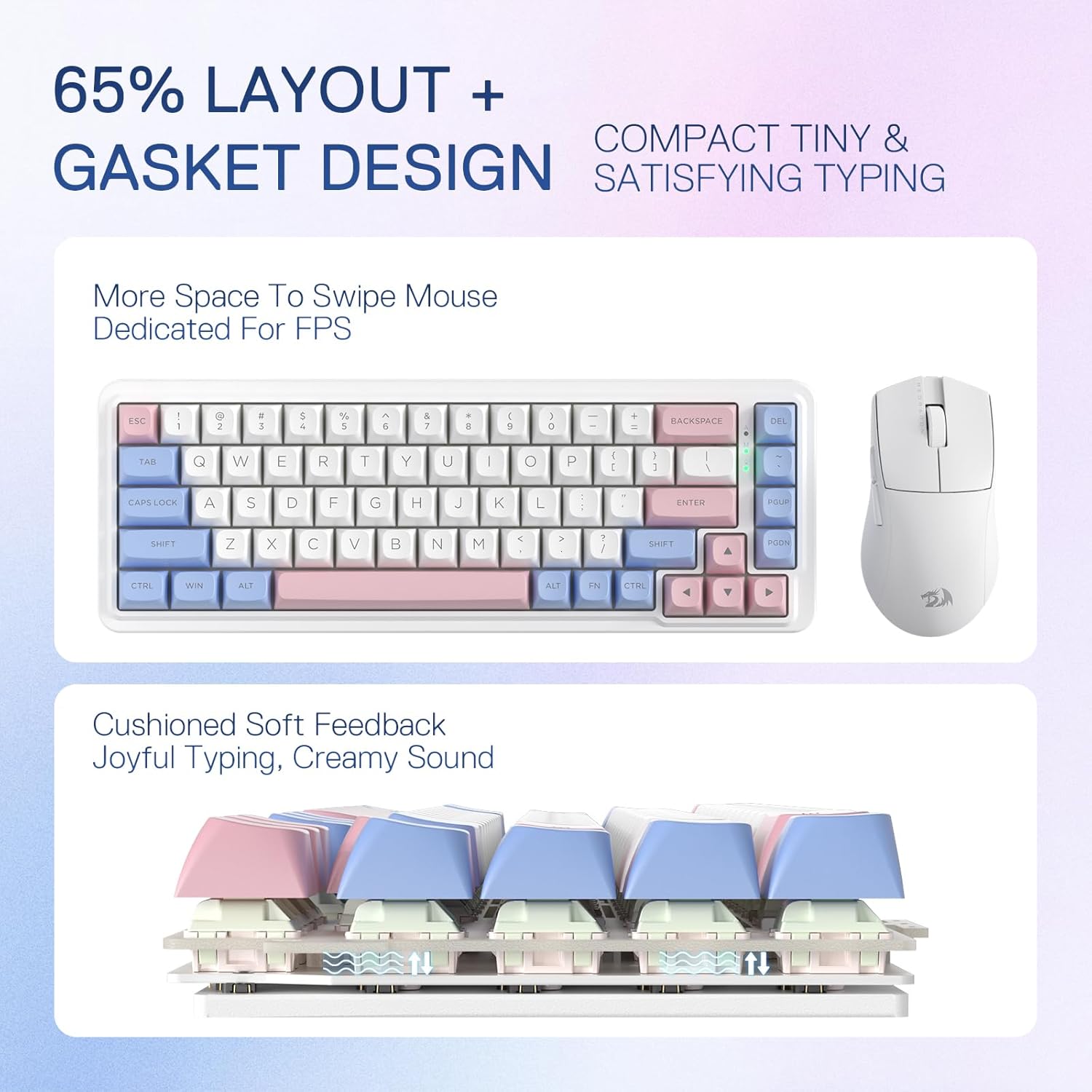 Redragon K709 PRO 65% uszczelk – Gaming Keyboard No Noise recenzja i cena