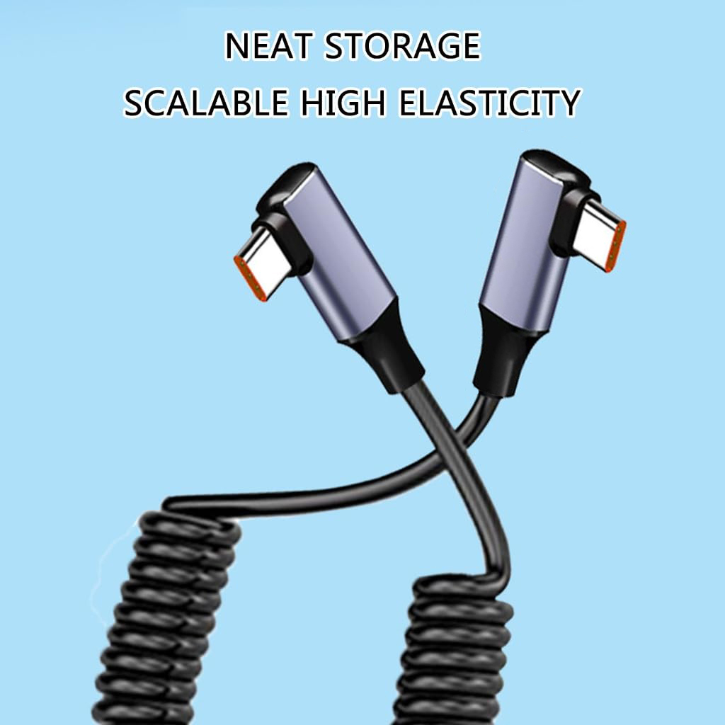 Kabel spiralny USB-C 240W PD z – Coiled Usb Cable recenzja i cena