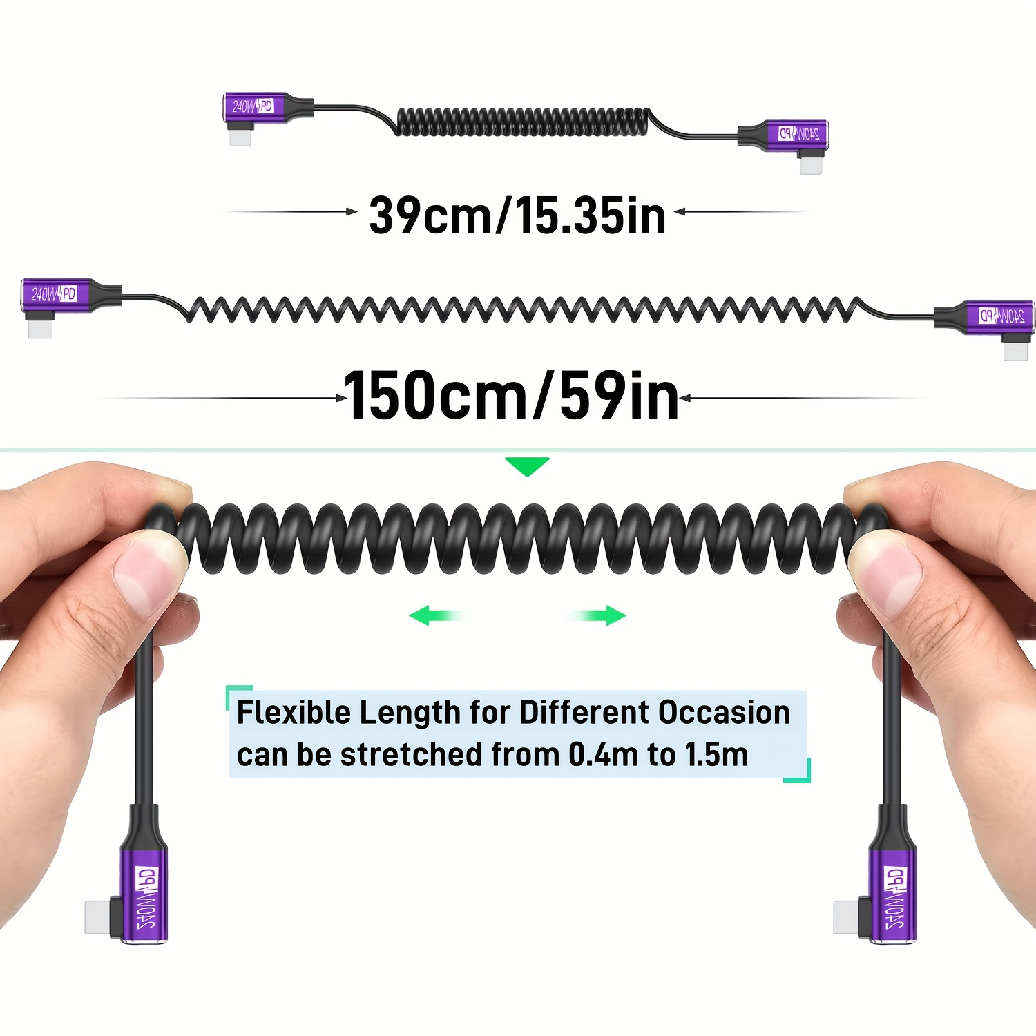 Kabel spiralny USB-C 240W PD z – Coiled Usb Cable recenzja i cena
