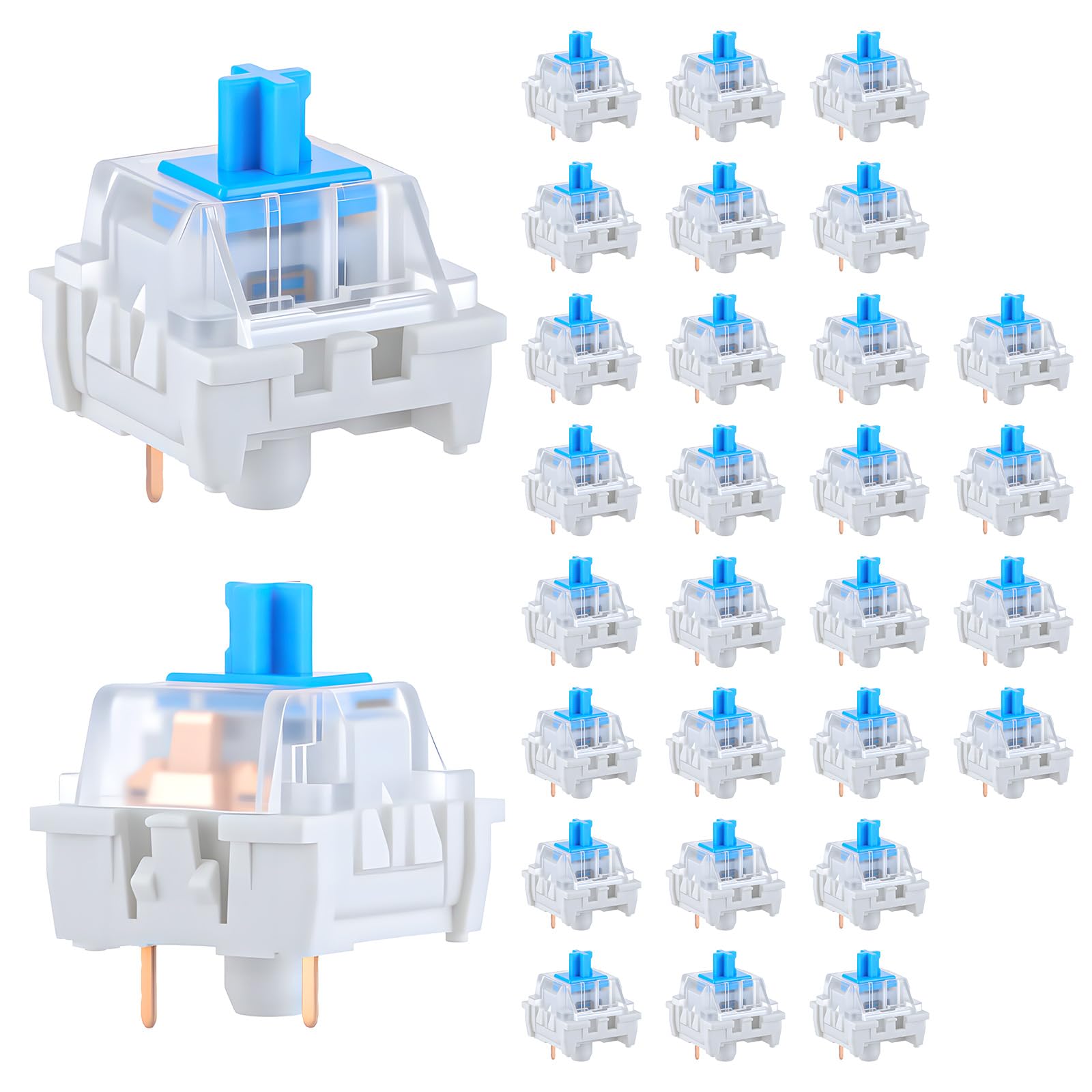 30 szt. Przełączników do Klawi – Gaming Keyboard Blue Switches recenzja i cena
