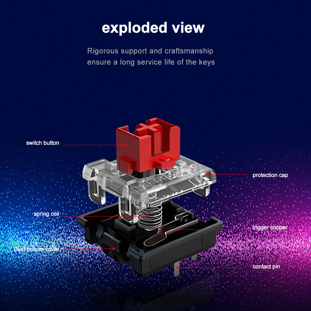 REDRAGON SMD RGB MX niski prof – Gaming Keyboard Blue Switches recenzja i cena