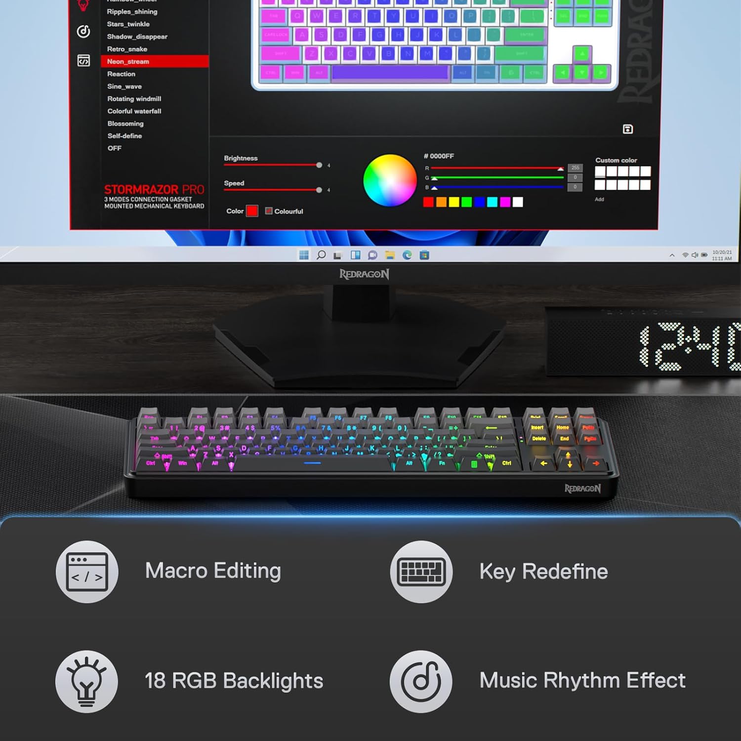 Redragon K707 PRO GB 80% uszcz – Gaming Keyboard No Noise recenzja i cena